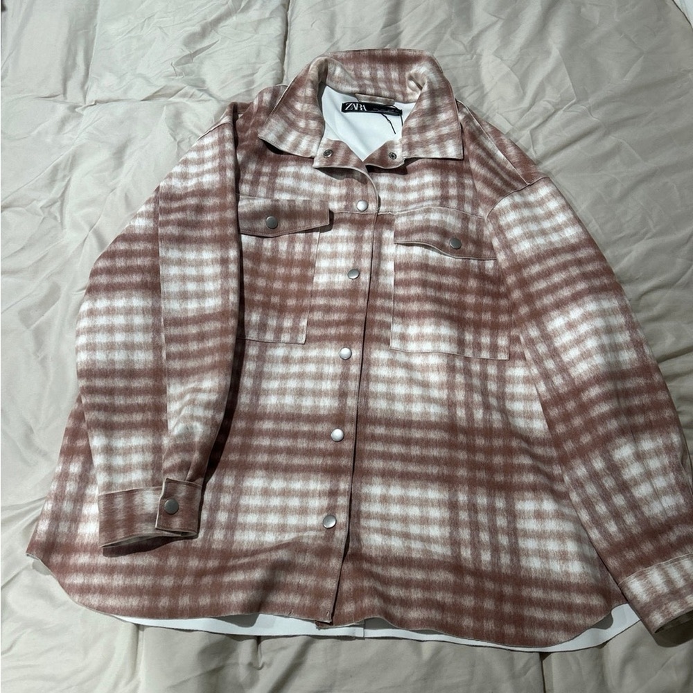 Zara Plaid Fleece Shacket